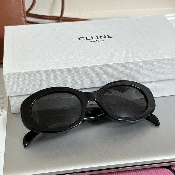 Celine Triomphe 01 Oval Sunglasses - Picture 3 of 5